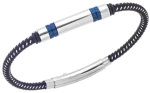 Βραχιόλι Senza Men`s Steel, με Μπλε στοιχεία SSD5773