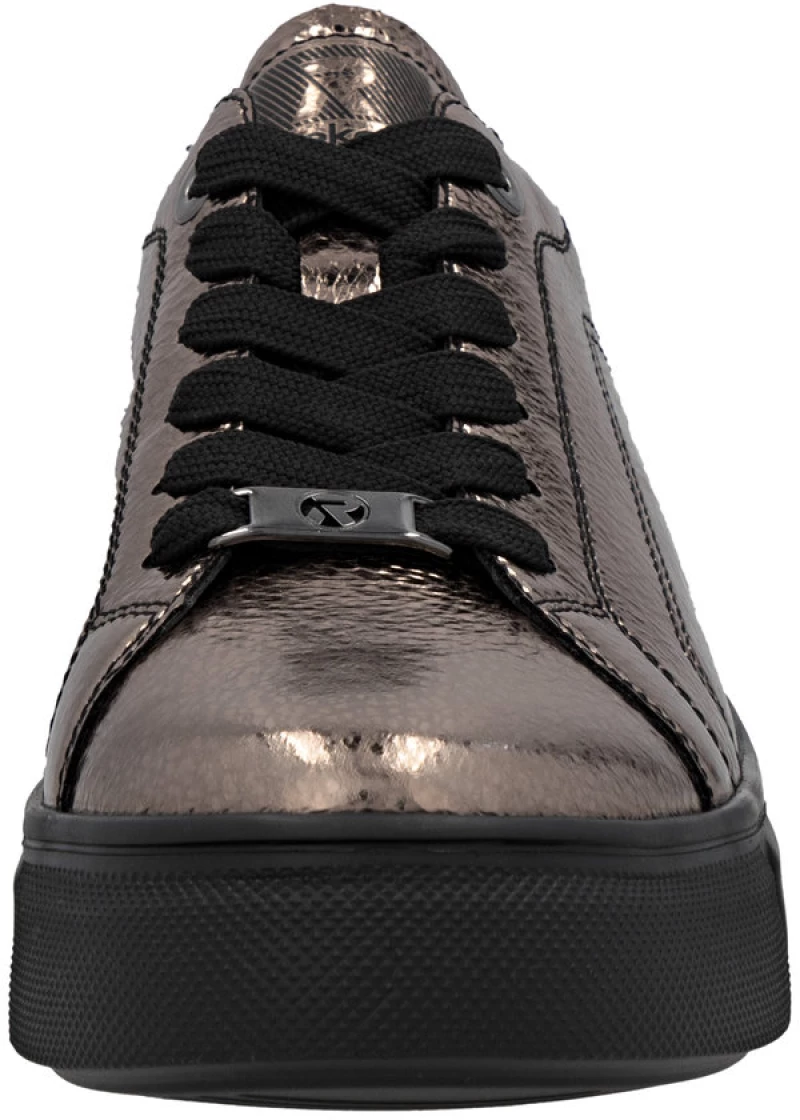 Rieker W2601-91 Ανατομικά Δερμάτινα Sneaker Μπρονζέ