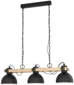 Φωτιστικό Κρεμαστό Eglo 43992 LUBENHAM Καφέ (Brown)|Μαύρο Ματ (Black Mat)