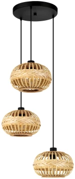 Φωτιστικό Κρεμαστό Eglo 43864 AMSFIELD 1 Μαύρο Ματ (Black Mat)