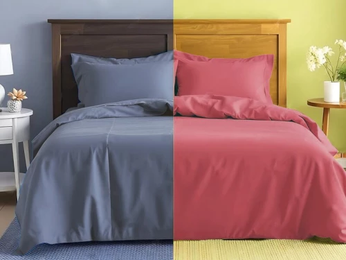 Σετ Σεντόνια Γίγας - King Size Βαμβοκασατεν 200 Κλωστών Δίχρωμα Γαρύφαλλο 235x255 - Γκρι-Σάπιο Μήλο