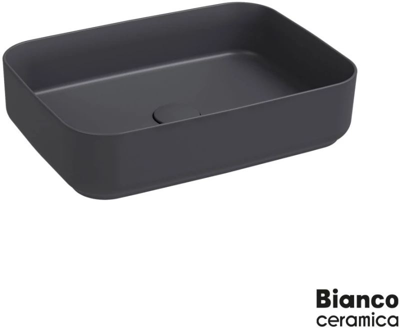 Νιπτήρας Πορσελάνης 50x36 Bianco Ceramica anthracite Matt