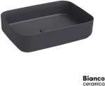 Νιπτήρας Πορσελάνης 50x36 Bianco Ceramica anthracite Matt