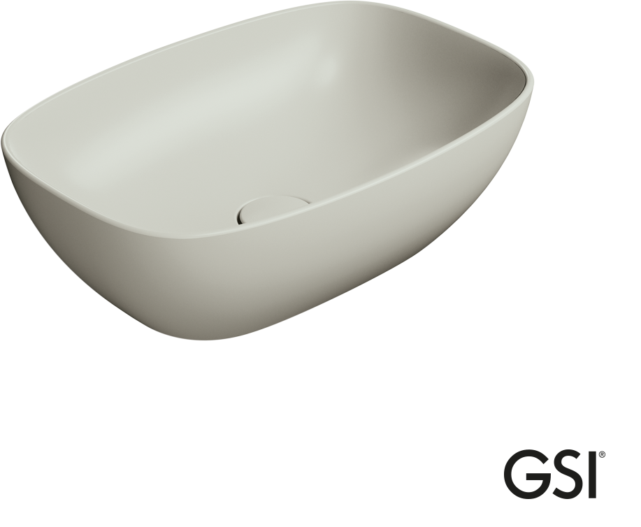 Νιπτήρας Πορσελάνης Nubes 50x35 GSI Cenere