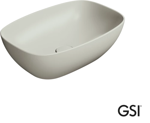 Νιπτήρας Πορσελάνης Nubes 50x35 GSI Cenere