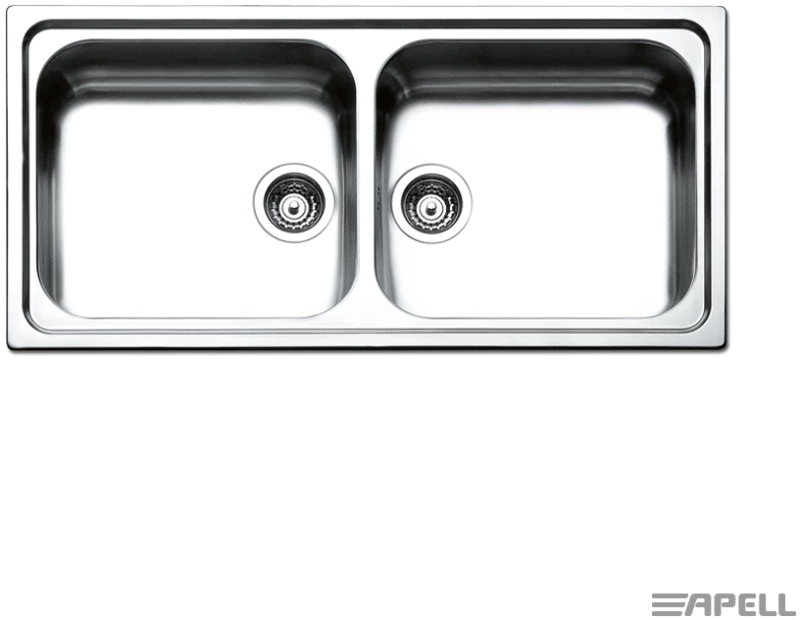 Νεροχύτης Κουζίνας Ανοξείδωτος Linear 100x50 Αpell Inox Σαγρέ