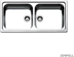Νεροχύτης Κουζίνας Ανοξείδωτος Linear 100x50 Αpell Inox Σαγρέ