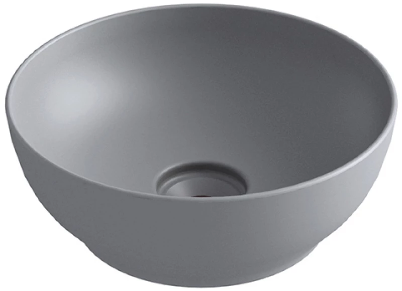 Olympia Trend Round 02 Gray matt - Νιπτήρας Επικαθήμενος χωρίς βαλβίδα