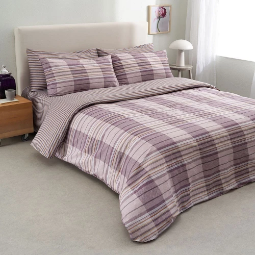 Σεντόνια Bristol-2 (Σετ 3τμχ) Mauve Vesta Home Μονό 170x270cm 100% Βαμβάκι
