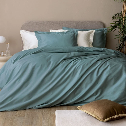 Παπλωματοθήκη Posh Sateen (Σετ 3τμχ) Green Palamaiki Υπέρδιπλo 230x250cm 100% Βαμβακοσατέν