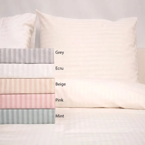 Σεντόνι Polycotton Satin Stripe 850 Mint Viopros Ημίδιπλο 180x270cm Βαμβάκι-Πολυέστερ