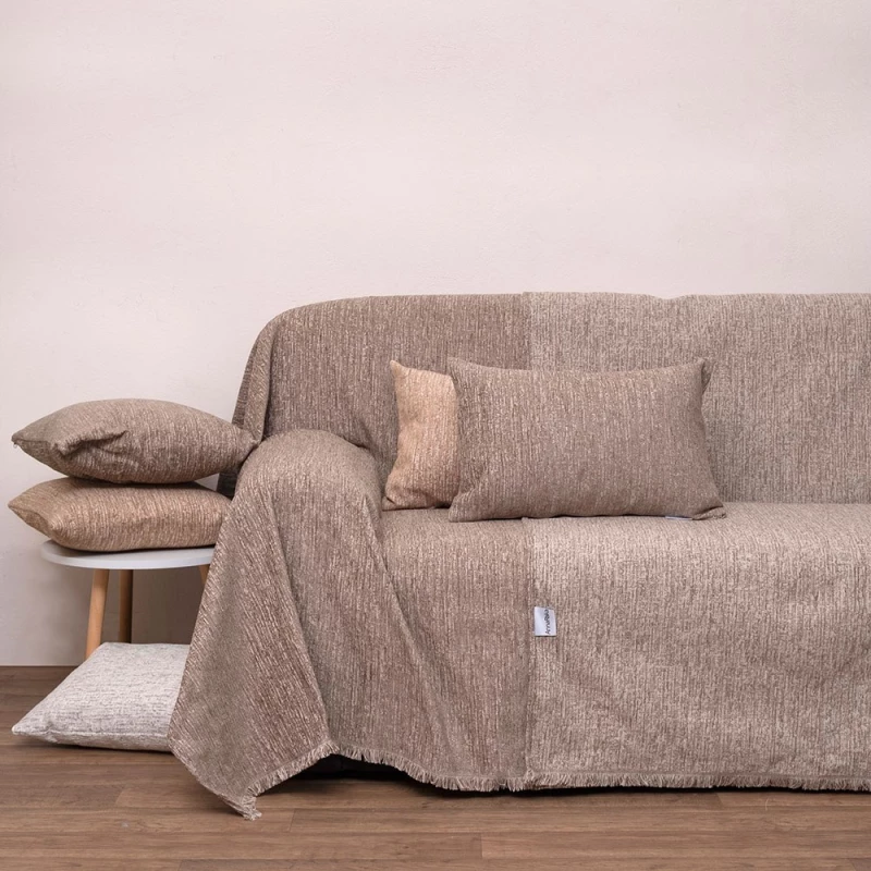 Ριχτάρι 1456 Linen Anna Riska Τριθέσιο 180x280cm Chenille,Βαμβάκι,Polyester