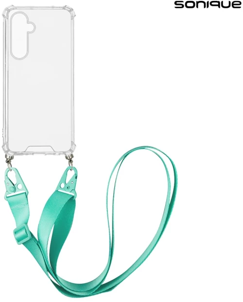 Θήκη Σιλικόνης με Strap Sonique Armor Clear Samsung Galaxy S25 Γαλάζιο
