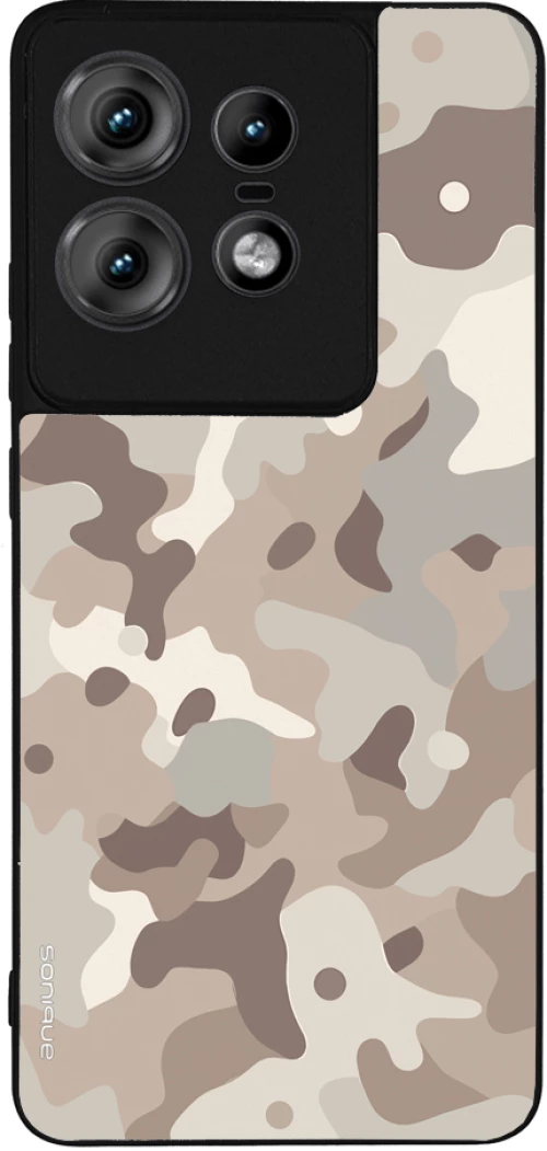 Θήκη Sonique Camouflage Army Series για Motorola Edge 50 Neo 5G Μπεζ