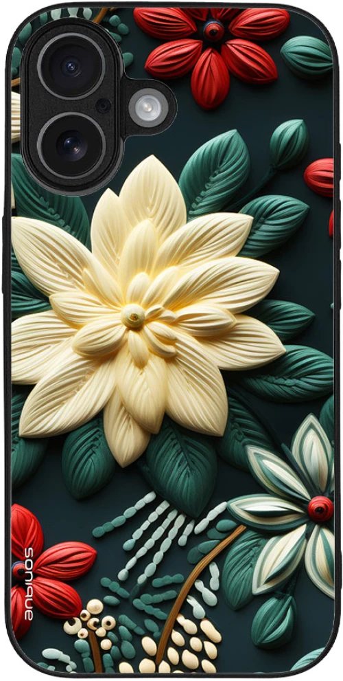 Θήκη Sonique 3D Flower Series για Apple iPhone 17 Πράσινο