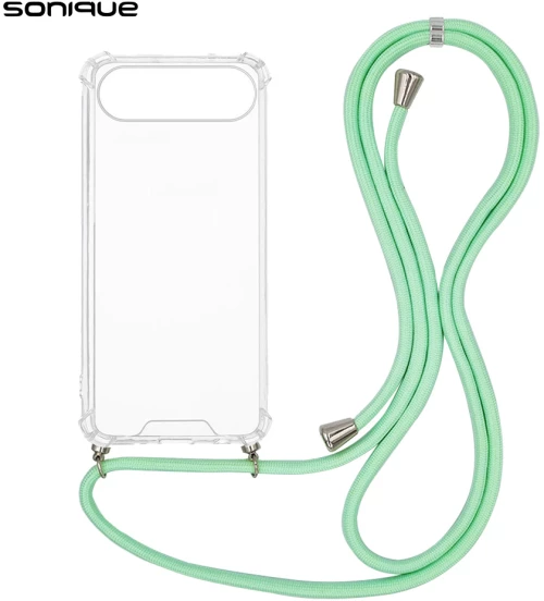 Θήκη Σιλικόνης με Κορδόνι Sonique Armor Clear Apple iPhone 17 Air Βεραμάν