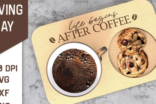 Intra απο ξύλο plywood 3mm-4mm πάχος Τρισδιάστατος ξύλινος δίσκος σερβιρίσματος με λέιζερ Δίασταση 30x20 cm INTRAFABR-107625747