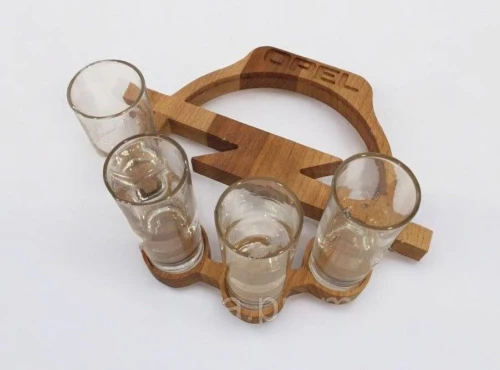 Intra απο ξύλο plywood 3mm-4mm πάχος – Δίσκος σερβιρίσματος Shot Glass 15x20 cm INTRAVECTRY-MY543672