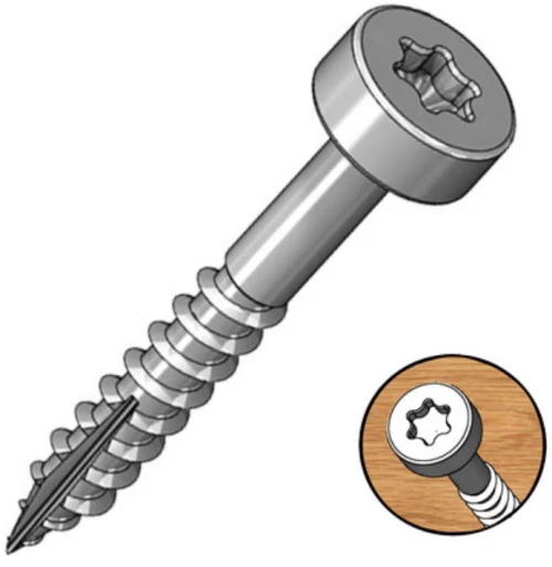 Milescraft 5201 Βίδες 25mm χοντρό σπείρωμα 100τεμ Torx
