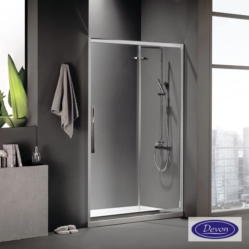 SLIDER 120  (117-121εκ) DEVON FLOW CLEAN-GLASS CHROME