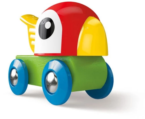 Hape Whistling Parrot Engine Βαγονάκι Παπαγαλάκι Με Σφυρίχτρα 1 Τεμ E3808