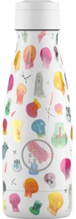 Άσπρο, Ανοξείδωτο μπουκάλι Crazy Skulls 260ml, COOL BOTTLES