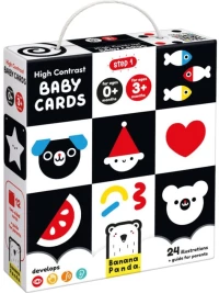 High Contrast Baby Cards, Κρεμαστό Παιχνίδι για Νεογέννητα, Banana Panda,  0M+ 3M+