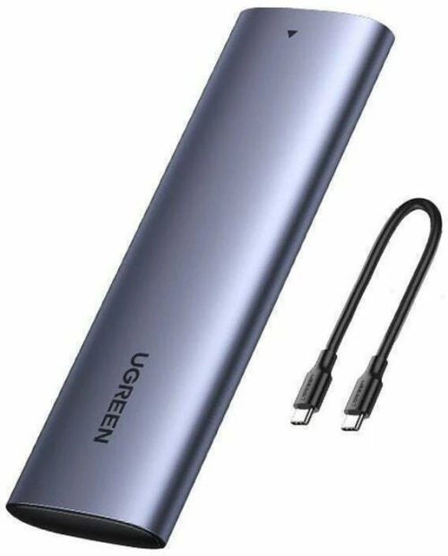 Ugreen Θήκη για Σκληρό Δίσκο M.2 με σύνδεση USB 3.1 Type-C σε Ασημί χρώμα