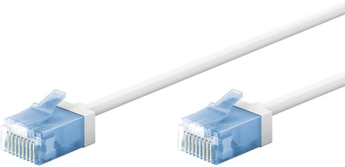 GOOBAY καλώδιο δικτύου 74286, CAT 6A U/UTP, ultra slim, copper, 500MHz, 1m, λευκό - 4040849742866