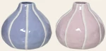 Beauty Home Βάζο Πορσελάνης με Ρίγα 15.5 x 13.5 CM