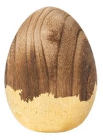 Beauty Home Διακοσμητικό Ξύλινο Αυγό 6,9 x 5,1 CM