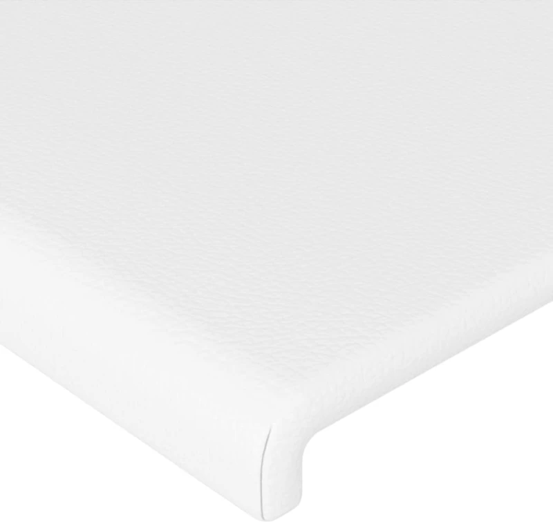 vidaXL Κεφαλάρι από Συνθετικό Δέρμα Λευκό 80x5x118/128 εκ.
