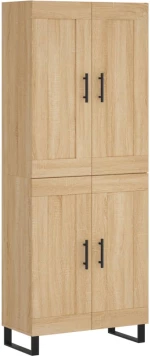 vidaXL Ντουλάπι Sonoma δρυς 69,5 x 34 x 180 εκ. από Επεξεργασμένο Ξύλο