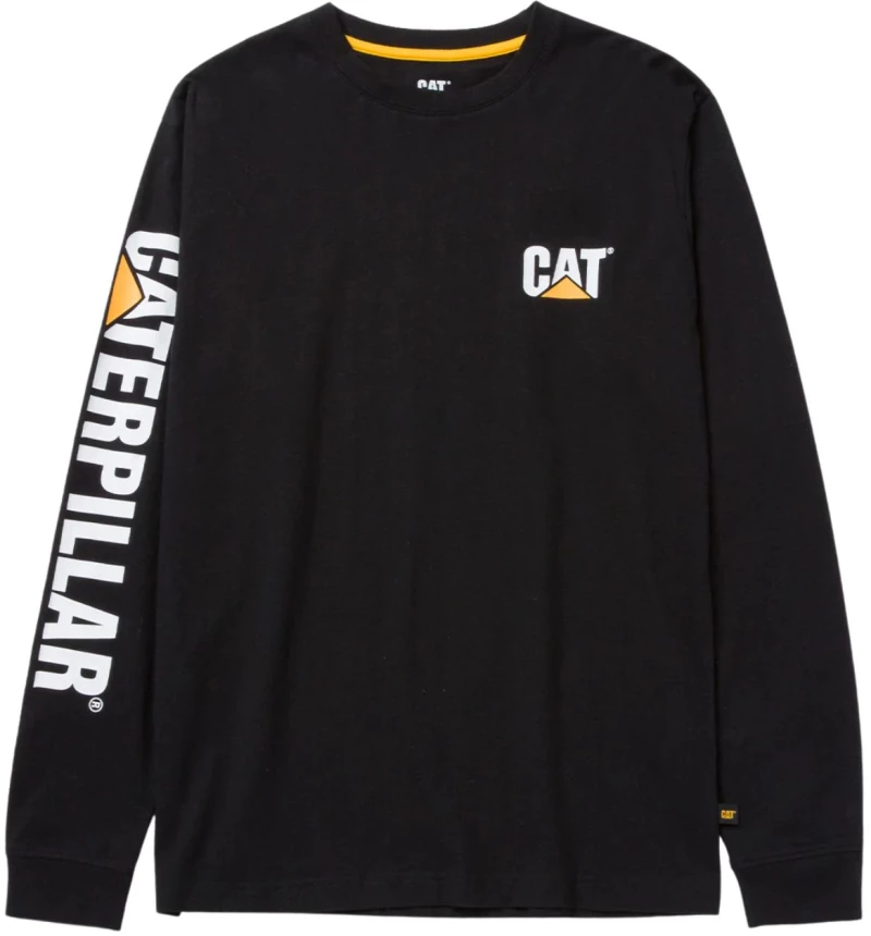 CAT Μπλουζάκι μακρυμάνικο trademark tee μαύρο XL 1510034