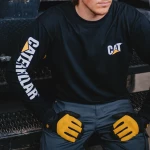 CAT Μπλουζάκι μακρυμάνικο trademark tee μαύρο XL 1510034