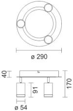 ΠΛΑΦΟΝΙΕΡΑ 7W 3000K+GU10 ΛΕΥΚΟ 6998
