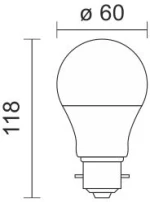 ΛΑΜΠΤΗΡAΣ LED B22 10W 6000K 5749