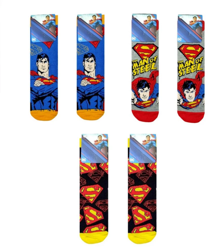 ΚΑΛΤΣΕΣ (ΣΕΤ 3 ΤΜΧ) DISNEY SUPERMAN SM21561-2 ΠΟΛΥΧΡΩΜΕΣ (19-38)