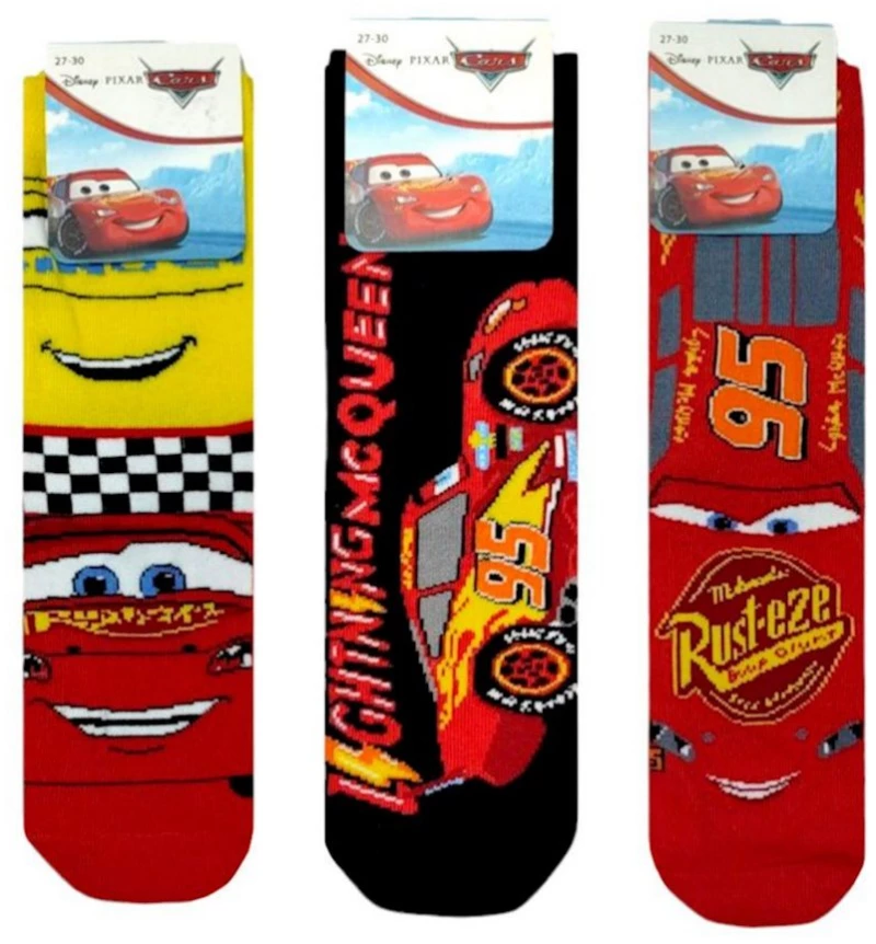 ΚΑΛΤΣΕΣ (ΣΕΤ 3 ΤΜΧ) DISNEY MCQUEEN CR20488 ΠΟΛΥΧΡΩΜΕΣ (19-38)