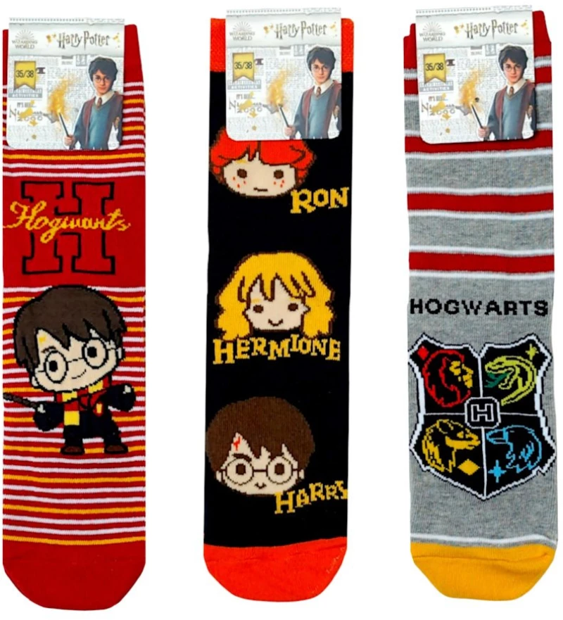 ΚΑΛΤΣΕΣ (ΣΕΤ 3 ΤΜΧ) DISNEY HARRY POTTER HP21563 ΠΟΛΥΧΡΩΜΕΣ (27-38)
