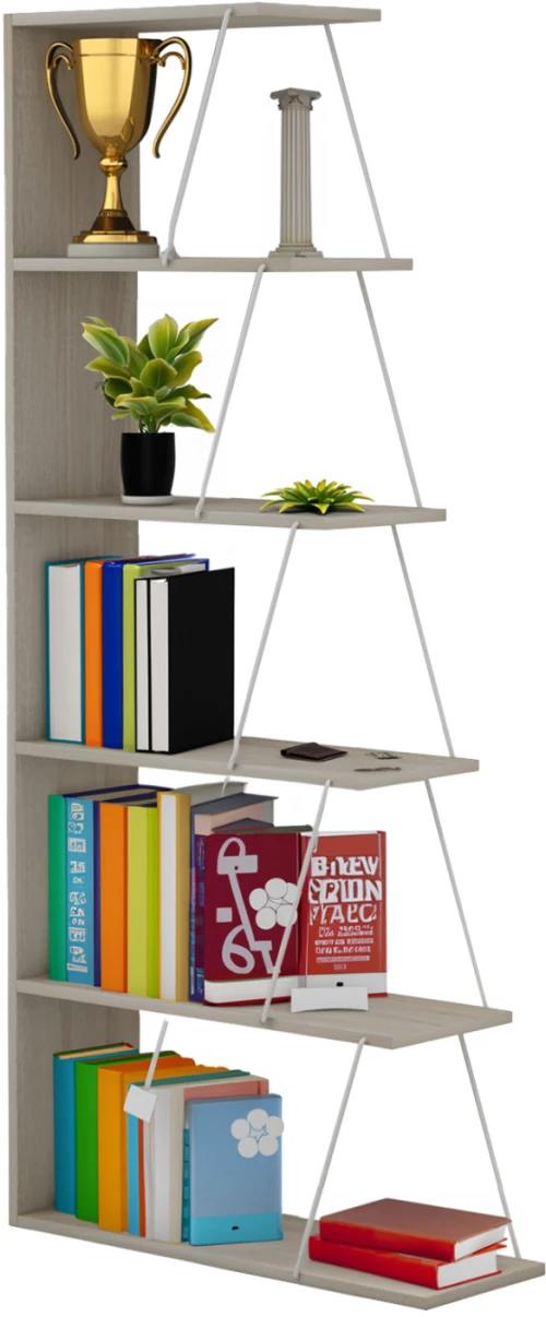 ΒΙΒΛΙΟΘΗΚΗ ΜΕΛΑΜΙΝΗΣ MINI TARS SONOMA ΛΕΥΚΟ HM2241.11 65x22-24x146Υεκ.