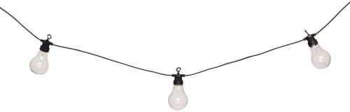 Διακοσμητική γιρλάντα με 10 led φωτάκια Karivan pakoworld σε μαύρη απόχρωση 490x12x6εκ