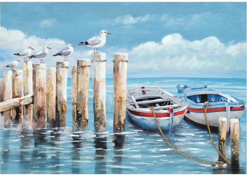 Πίνακας σε καμβά Port Inart 100x3x70εκ