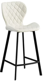 Σκαμπό Μπάρ 2τμχ Martin 66εκ. Off White Ύφασμα 45x49x66-98εκ.