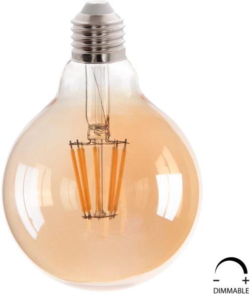 ΛΑΜΠΤΗΡΑΣ GLOBO LED FILAMENT 8W E27 2700K ΧΡΥΣΟ DIMMABLE HM4050.02