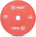 Δίσκος Color Bumper Plate Slim 50 mm 25 kg – Κόκκινο 84850