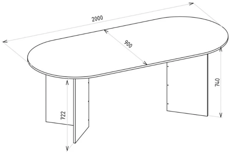 Τραπέζι Cortado χρώμα λευκό εφέ μαρμάρου 200x90x74εκ.