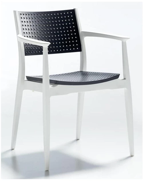 Seginus πολυθρόνα White - Anthracite 58x54x82cm