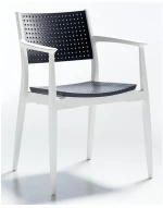 Seginus πολυθρόνα White - Anthracite 58x54x82cm