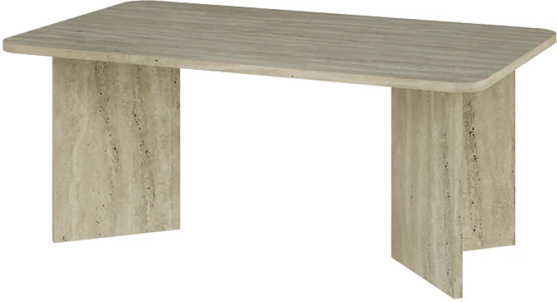 Τραπεζάκι σαλονιού Sam χρώμα neo travertine 100x60x41,8εκ.